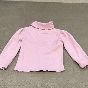 Misha And Puff Pale Pink Ruffle-Trim Turtleneck Sweater